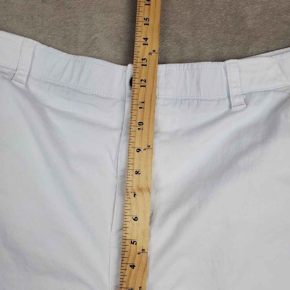 Plugg Flex Shorts Mens 40 Measured White Flat Front Stretch Chino Summer - Picture 10 of 10